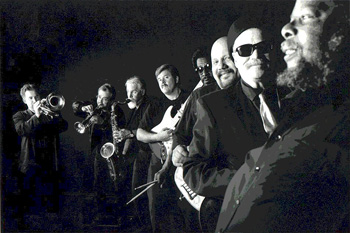 Cold Shott & the Hurricane Horns with Ted Kowal and Paul Hamilton, image by Ray Bowen